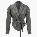 Stylish tie-front women's jacket