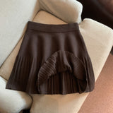 Cute Elastic Waist Pleated Miniskirt afbeelding 3