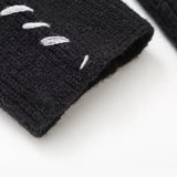 Contrast whipstitching turtleneck sweater