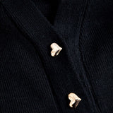 Romantic heart button women's sweater cardigan