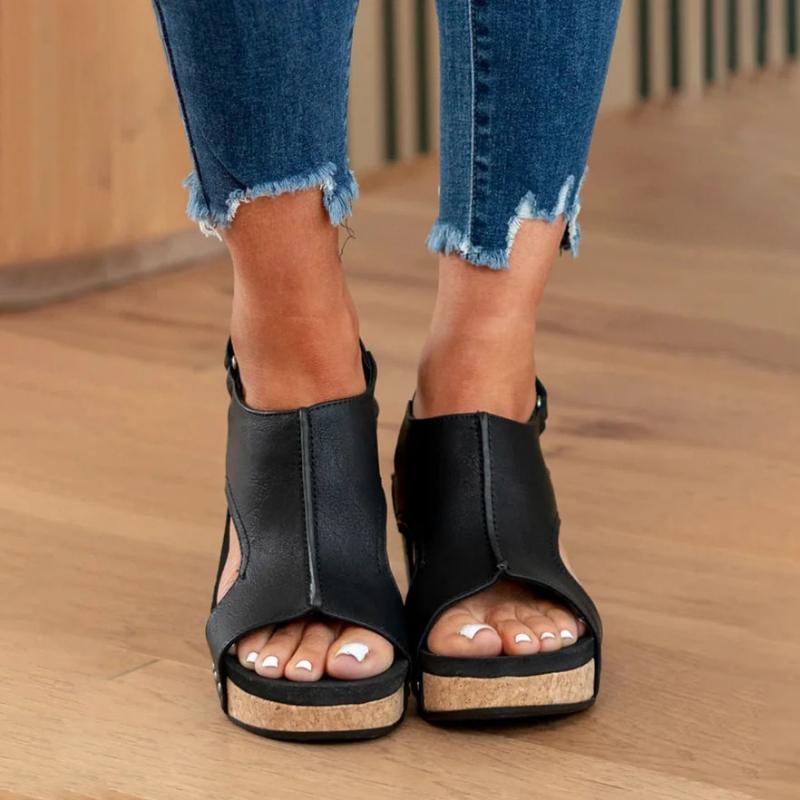 Bea Comfortable Leather Ladies Sandals - Extra Support