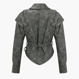 Stylish tie-front women's jacket
