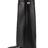 Holly | Bold metal buckle design knee-high boots