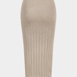 Soft knit co-ord set: tank top, cardigan & skirt
