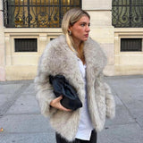 Luxurious soft-touch women's fur coat
