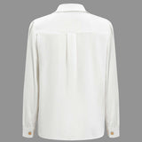 Elegant button pocket long sleeve shirt