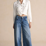 Elegant button pocket long sleeve shirt
