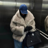 Luxurious soft-touch women's fur coat