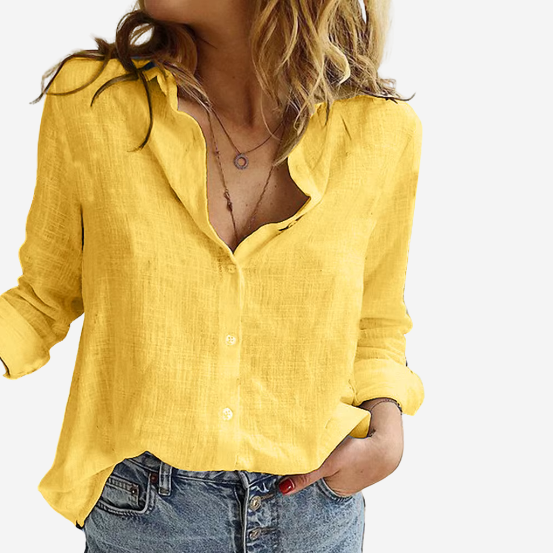 Poppy - Stylish Linen Blend Blouse for Women