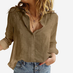 Poppy - Stylish Linen Blend Blouse for Women