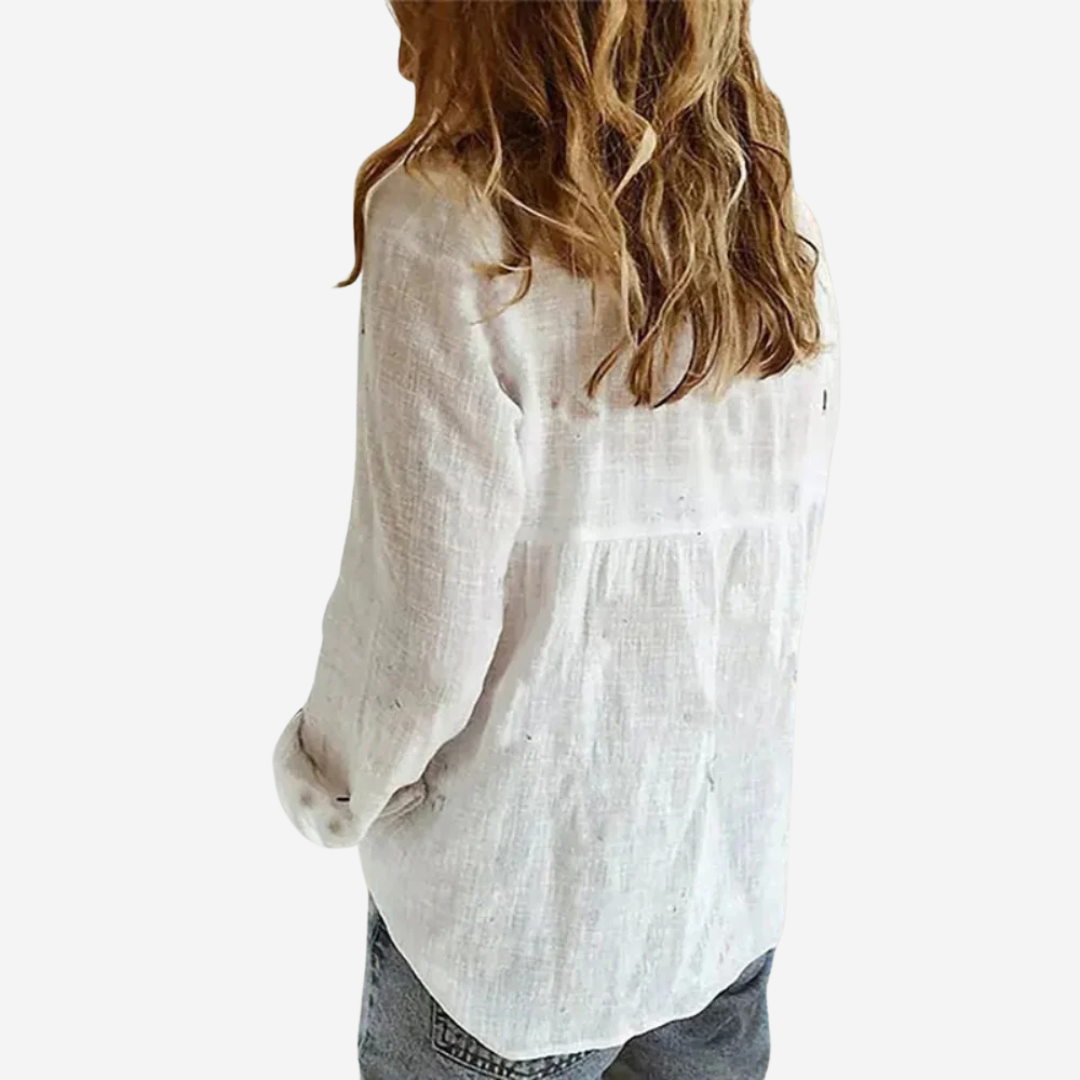 Poppy - Stylish Linen Blend Blouse for Women