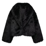 Luxurious soft-touch women's fur coat