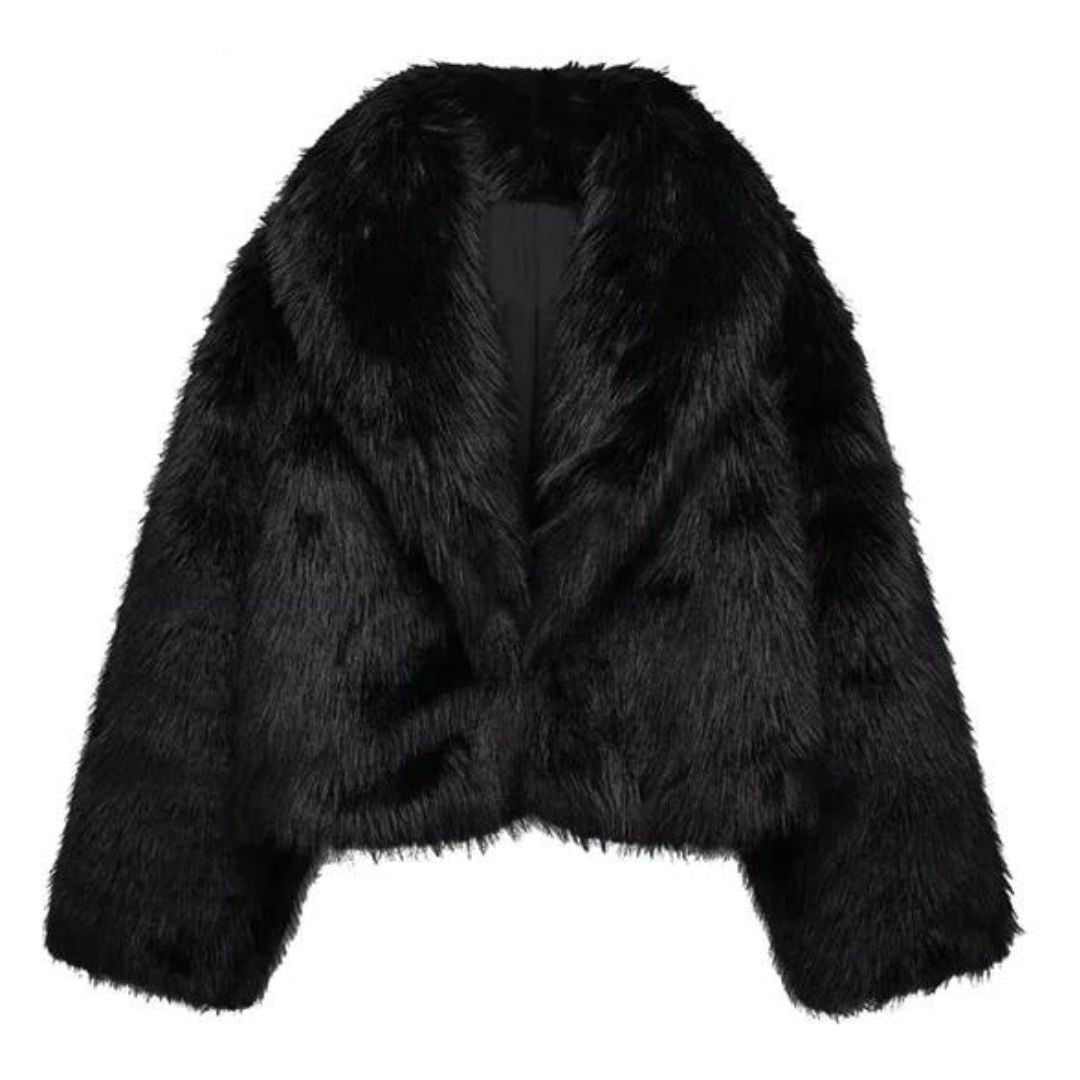 Luxurious soft-touch women's fur coat