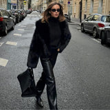 Luxurious soft-touch women's fur coat