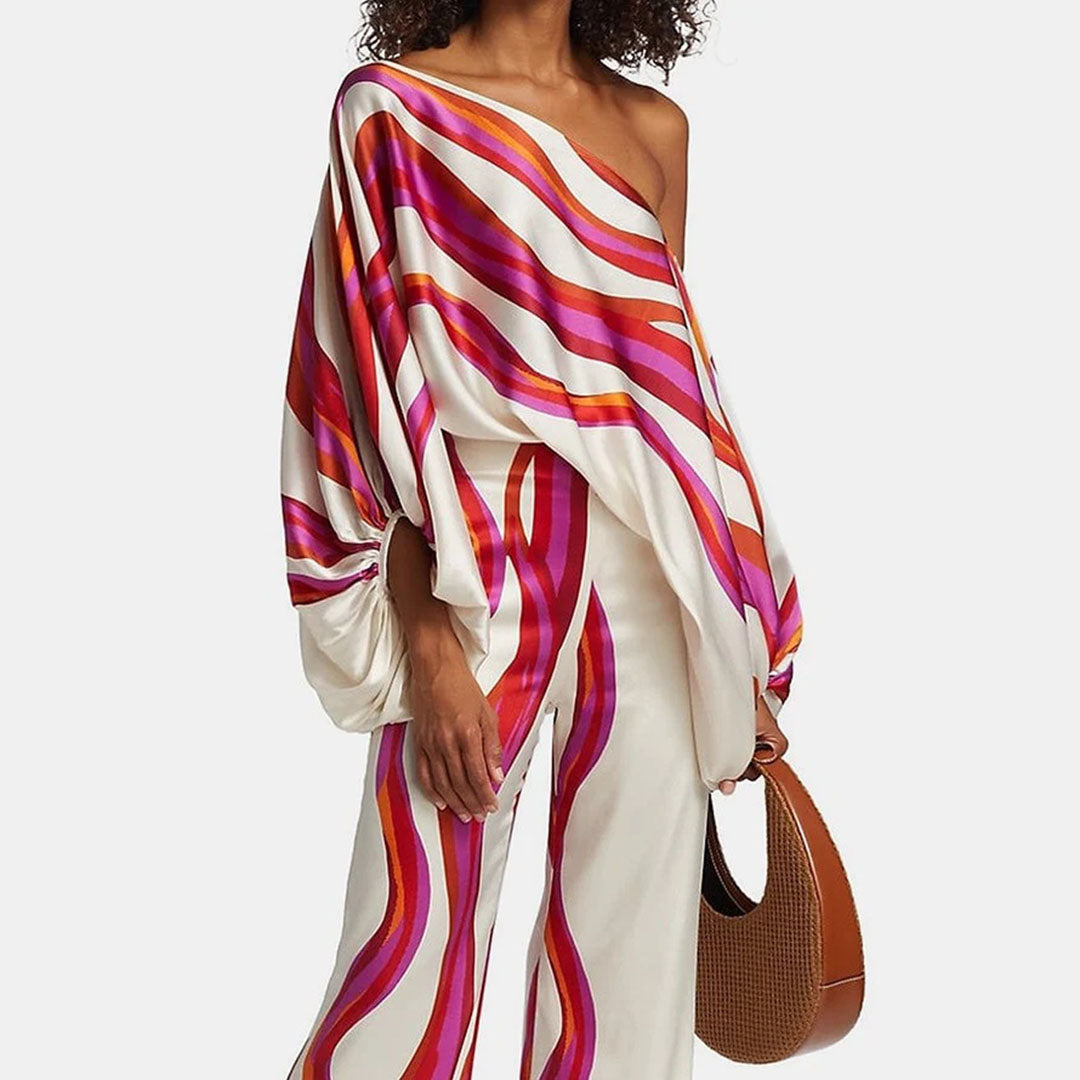 Stylish Satin Two-Piece Set for Women