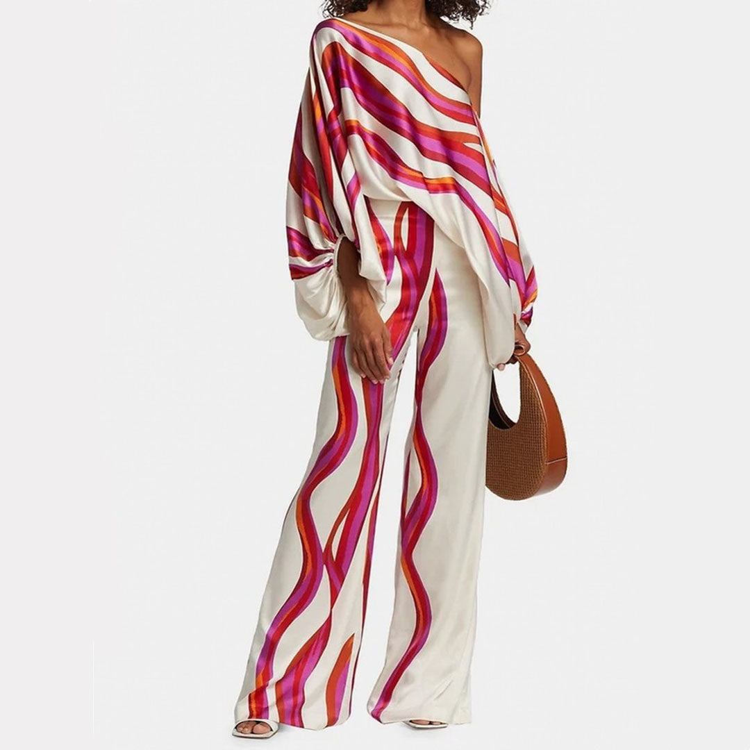 Stylish Satin Two-Piece Set for Women