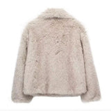 Luxurious soft-touch women's fur coat