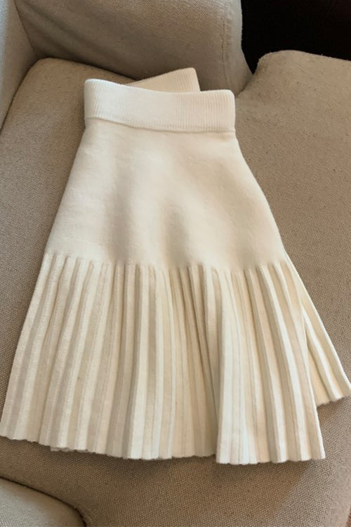 Cute Elastic Waist Pleated Miniskirt afbeelding 1
