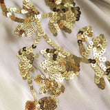 Stylish sequin long sleeve shirt with slit design