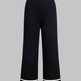 Elegant dual-tone women's cardigan and pants set