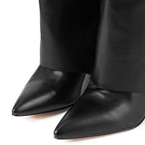 Holly | Bold metal buckle design knee-high boots