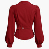 Modern asymmetrical long-sleeve shirt
