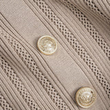 Soft knit co-ord set: tank top, cardigan & skirt