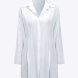 Stylish slit design long sleeve shirt