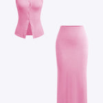 Sleeveless Cardigan And Skirt Set Dreamardi