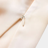 Timeless ruched satin long sleeve shirt