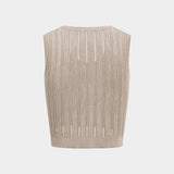 Soft knit co-ord set: tank top, cardigan & skirt