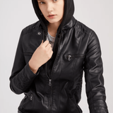High-quality women's biker jacket